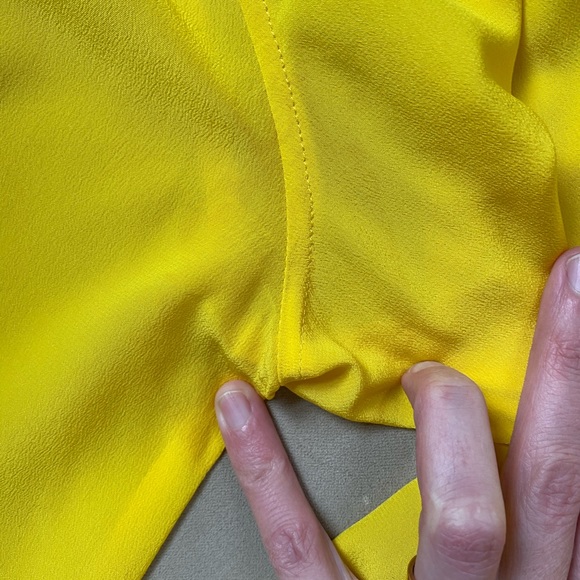 Givenchy Vibrant Yellow Silk Crepe Button Down - Picture 7 of 9
